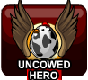 badge Uncowed Hero