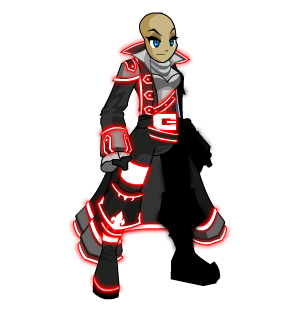 Red Neon Light Naval Commander male