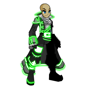 Green Neon Light Naval Commander male