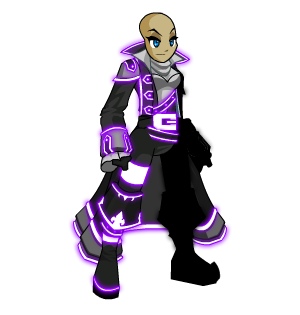 Purple Neon Light Naval Commander male