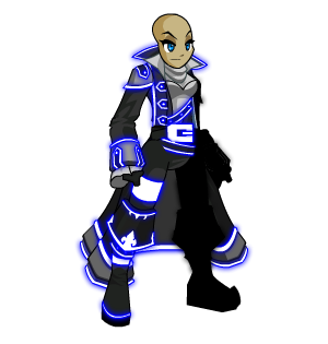 Blue Neon Light Naval Commander male