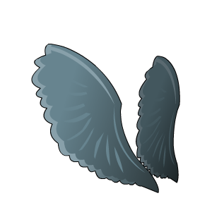 Gray Feathered Wings