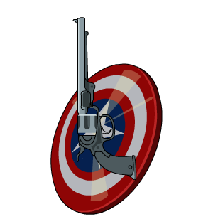 Captain's America Gun and Shield