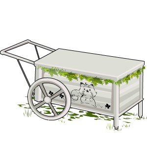 Charming Raccoon Cart