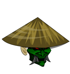 Ceremonial Jade Samurai Hat