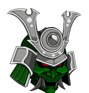 Ceremonial Jade Samurai Mask