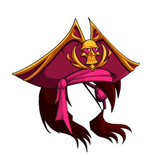 Beleen's Crimson Tricorn, Eyepatch + Locks