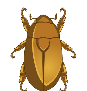 Small Golden Scarab